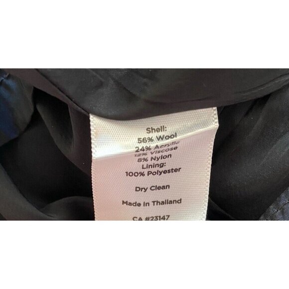 Talbots Womens Wool Blend Black Shimmer Party Cocktail Mini Skirt Lined Size 2 - Picture 4 of 4